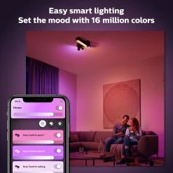Philips Hue Centris 3 Light Flush To Ceiling Light - Black -Habitat shop 9455072 R Z004A
