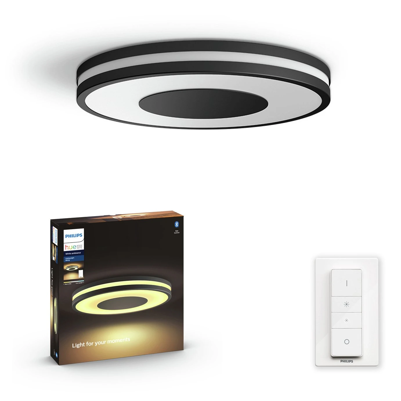 Philips Hue Being Flush To Ceiling Light - Black 3 Philips Hue Being Flush To Ceiling Light - Black