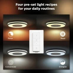 Philips Hue Being Flush To Ceiling Light - Black 13 Philips Hue Being Flush To Ceiling Light - Black -Habitat shop 9455106 R Z004A