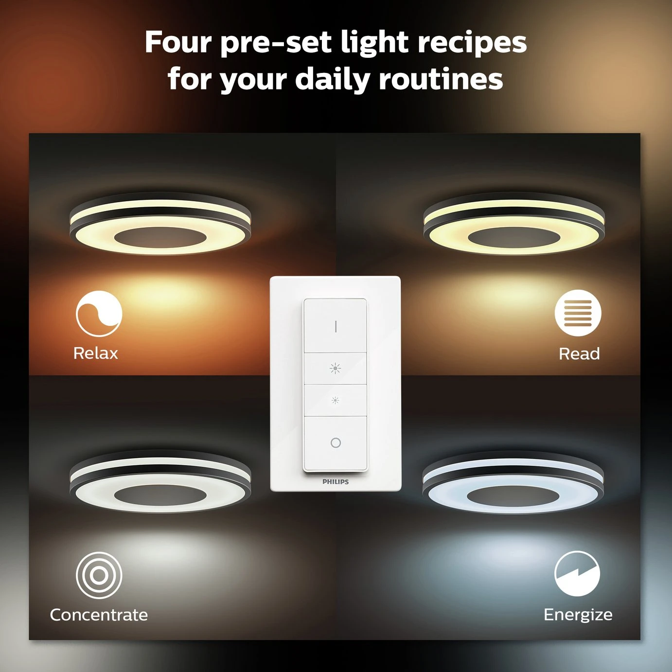 Philips Hue Being Flush To Ceiling Light - Black 6 Philips Hue Being Flush To Ceiling Light - Black - Image 4