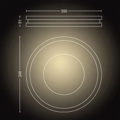 Philips Hue Being Flush To Ceiling Light - Black 17 Philips Hue Being Flush To Ceiling Light - Black -Habitat shop 9455106 R Z010A