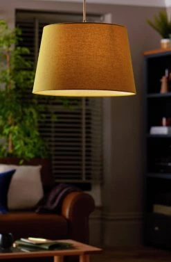 Habitat 40cm Textured Taper Shade - Ochre -Habitat shop 9466597 R Z002C