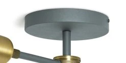 Habitat Tay 4 Light Flush To Ceiling Light - Grey & Brass -Habitat shop 9467644 R Z003A