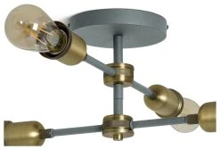 Habitat Tay 4 Light Flush To Ceiling Light - Grey & Brass -Habitat shop 9467644 R Z004A