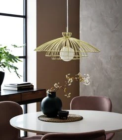 Habitat Kiso Opal 3 Tier Pendant Shade - Brass 13 Habitat Kiso Opal 3 Tier Pendant Shade - Brass -Habitat shop 9474864 R Z002C