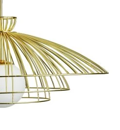 Habitat Kiso Opal 3 Tier Pendant Shade - Brass 11 Habitat Kiso Opal 3 Tier Pendant Shade - Brass -Habitat shop 9474864 R Z003A