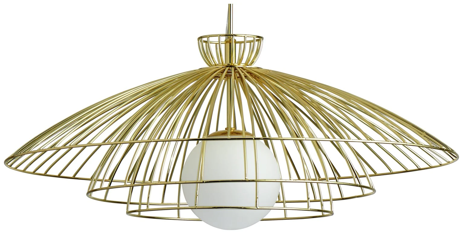 Habitat Kiso Opal 3 Tier Pendant Shade - Brass 7 Habitat Kiso Opal 3 Tier Pendant Shade - Brass - Image 5