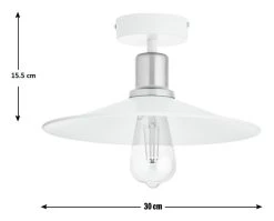 Habitat Pixie Flush To Ceiling Light - Off White 9 Habitat Pixie Flush To Ceiling Light - Off White -Habitat shop 9478523 R E001