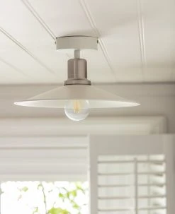 Habitat Pixie Flush To Ceiling Light - Off White 11 Habitat Pixie Flush To Ceiling Light - Off White -Habitat shop 9478523 R Z002C