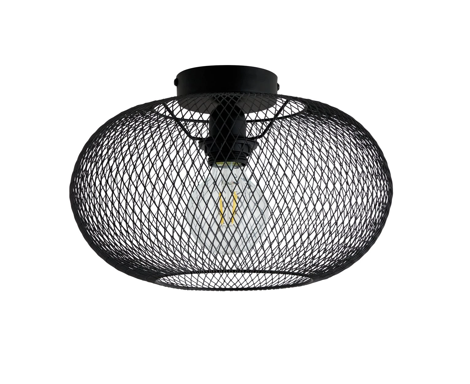 Habitat Tumba Mesh Flush To Ceiling Light - Black 3 Habitat Tumba Mesh Flush To Ceiling Light - Black