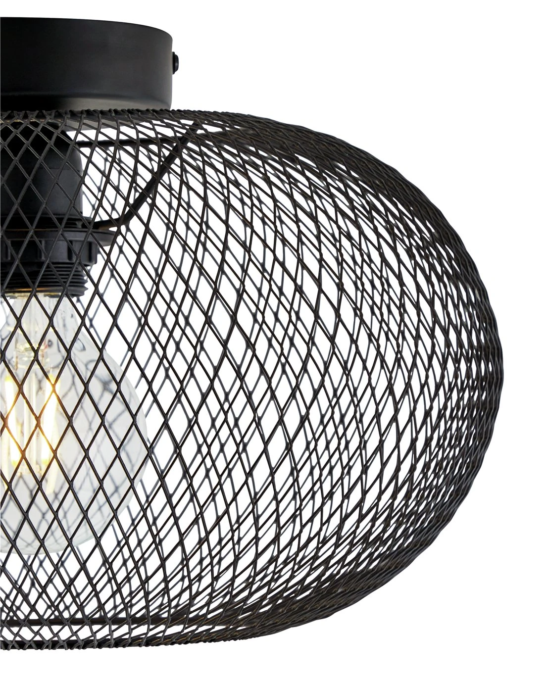 Habitat Tumba Mesh Flush To Ceiling Light - Black 5 Habitat Tumba Mesh Flush To Ceiling Light - Black - Image 3