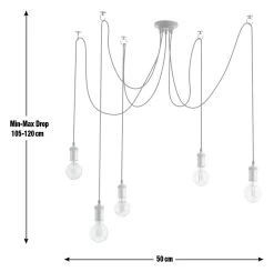 Habitat Nyos Spider 5 Light Chandelier - Black & Brass 10 Habitat Nyos Spider 5 Light Chandelier - Black & Brass -Habitat shop 9483570 R E001