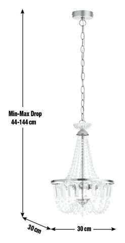 Habitat Capella Empire Chandelier - Brushed Brass -Habitat shop 9486333 R E001