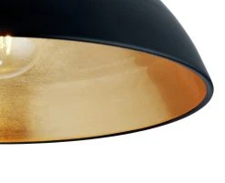 Habitat Yuno Leaf Flush To Ceiling Light - Black And Gold -Habitat shop 9487521 R Z003A
