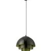 Habitat Zora 3 Tier Glass Pendant Light - Green