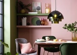 Habitat Zora 3 Tier Glass Pendant Light - Green -Habitat shop 9506639 R Z002C