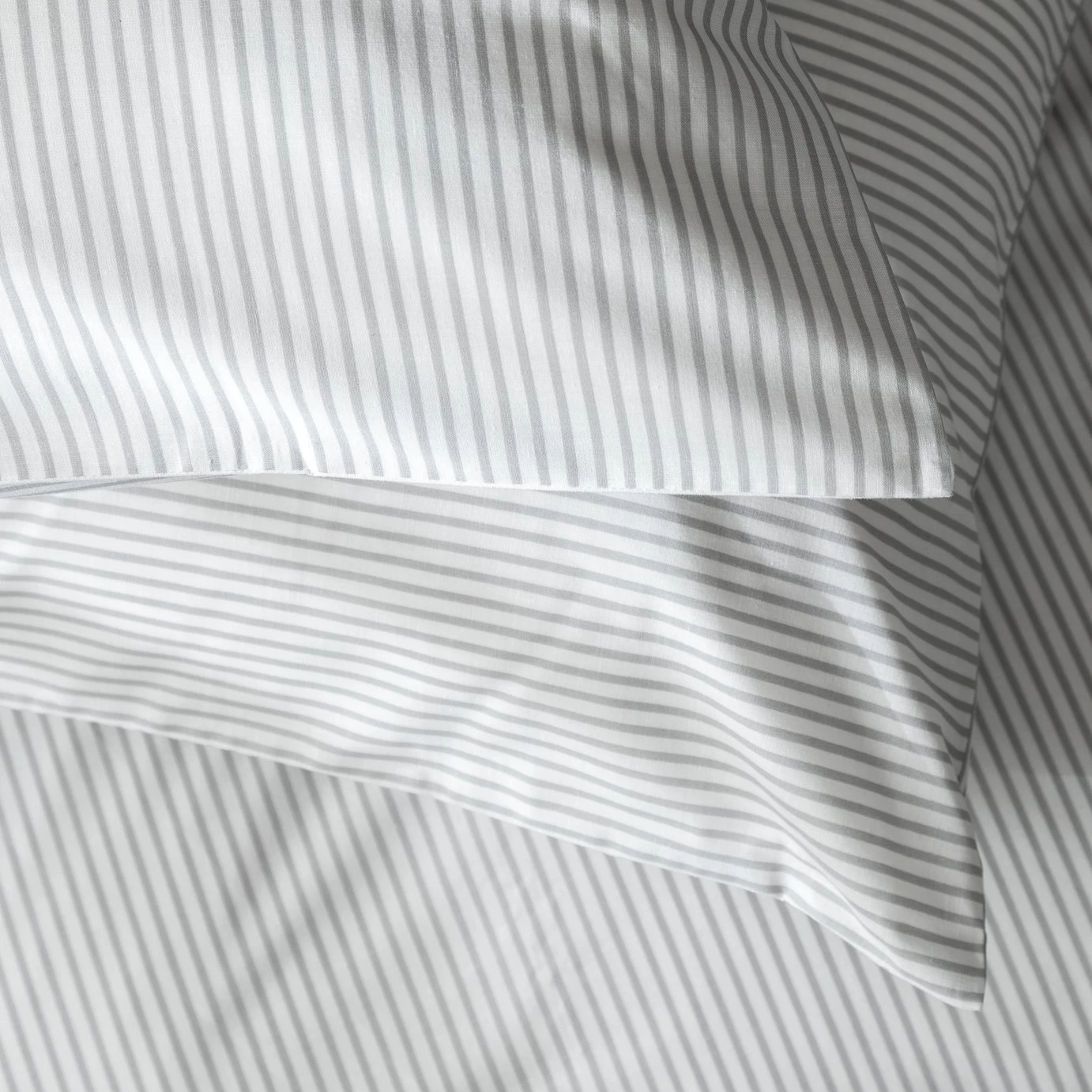 Habitat Stripe White & Grey Bedding Set - Single 6 Habitat Stripe White & Grey Bedding Set - Single - Image 4