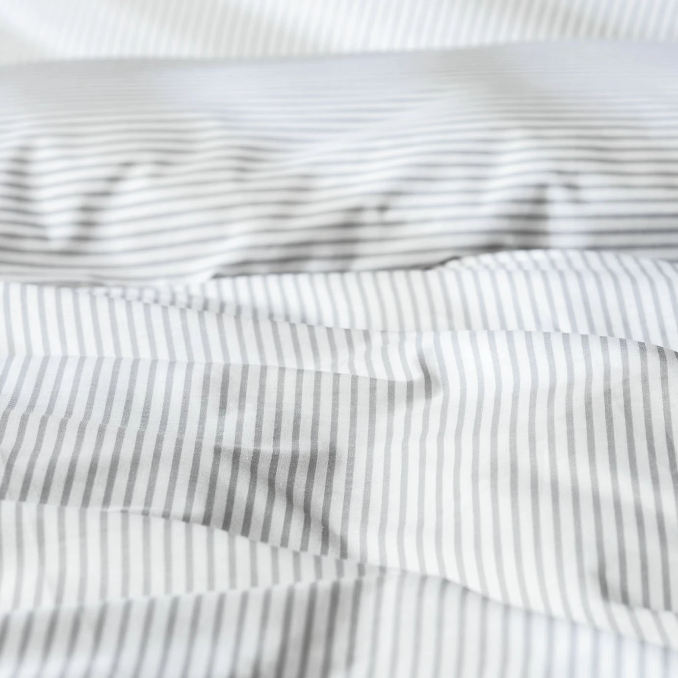 Habitat Stripe White & Grey Bedding Set - Single 8 Habitat Stripe White & Grey Bedding Set - Single - Image 6