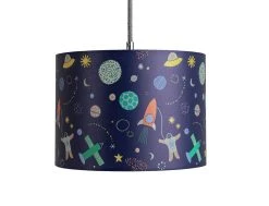 Habitat Kids Space Glow In The Dark 25cm Drum Shade - Blue