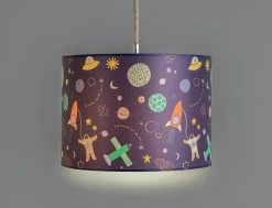 Habitat Kids Space Glow In The Dark 25cm Drum Shade - Blue -Habitat shop 9508431 R Z002C