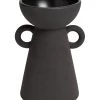 Habitat Large Ceramic Vase With Handles - Black