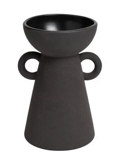 Habitat Large Ceramic Vase With Handles - Black