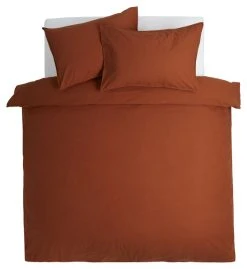 Habitat Cotton Linen Plain Rust Bedding Set - Double -Habitat shop 9513914 R Z002A