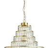 Habitat Presley Glass 8 Tier Chandelier - Brass -Habitat shop 9514449 R Z001A