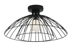Habitat Kiso 2 Tier Opal Flush To Ceiling Light - Black