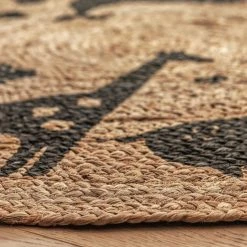 Habitat Kids Animal Abstract Jute Circle Rug - Natural -Habitat shop 9517374 R Z002C