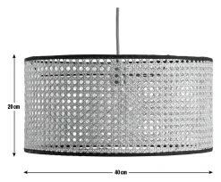 Habitat Ashi Rattan 40cm Shade - Natural & Black -Habitat shop 9519602 R E001