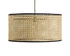 Habitat Ashi Rattan 40cm Shade - Natural & Black