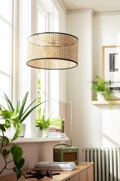 Habitat Ashi Rattan 40cm Shade - Natural & Black -Habitat shop 9519602 R Z002C