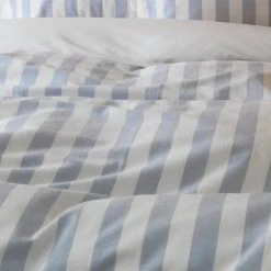 Habitat Stripe Sky Blue & White Bedding Set - Double -Habitat shop 9520385 R Z003C