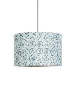Habitat Country Floral Printed 30cm Drum Shade - Grey