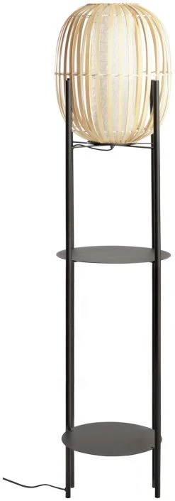 Habitat Aoki Bamboo Shelved Floor Lamp