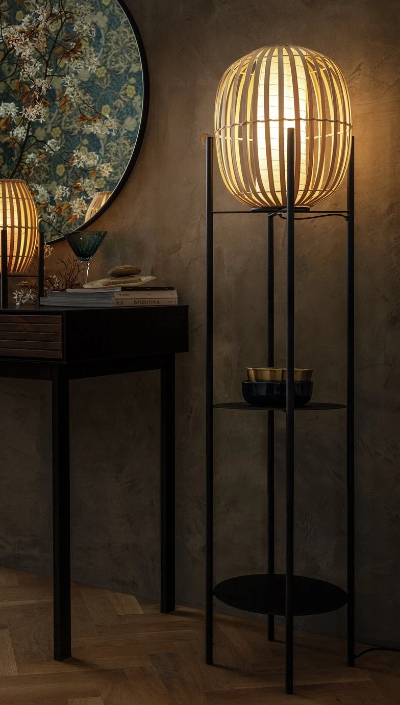 Habitat Aoki Bamboo Shelved Floor Lamp 4 Habitat Aoki Bamboo Shelved Floor Lamp - Image 2