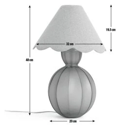 Habitat Estella Glass Table Lamp - Green -Habitat shop 9522613 R E001