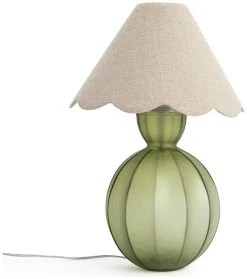 Habitat Estella Glass Table Lamp - Green