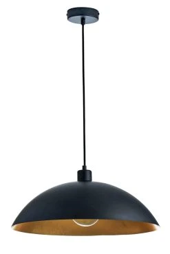 Habitat Yuno Leaf Pendant Shade - Black And Gold