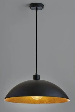 Habitat Yuno Leaf Pendant Shade - Black And Gold -Habitat shop 9524257 R Z002C