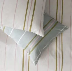 Habitat 180TC Sage Stripe Green Bedding Set - Single -Habitat shop 9524570 R Z003A