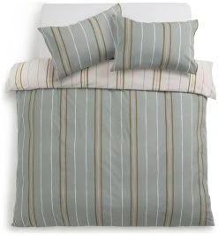 Habitat 180TC Sage Stripe Green Bedding Set - Single -Habitat shop 9524570 R Z004A