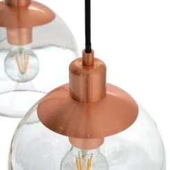 Habitat Coleman Metal 3 Light Bar Pendant Light - Copper -Habitat shop 9536128 R Z002A