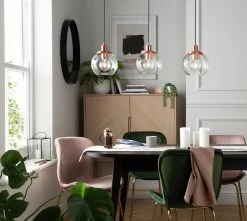 Habitat Coleman Metal 3 Light Bar Pendant Light - Copper -Habitat shop 9536128 R Z002C