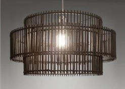 Habitat Bamboo 2 Tier Pendant Shade - Black -Habitat shop 9537653 R Z002A