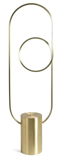 Habitat Pill LED Floor Lamp - Brushed Brass
