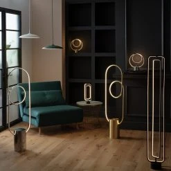 Habitat Pill LED Floor Lamp - Brushed Brass -Habitat shop 9542569 R Z003C