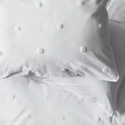 Habitat Tufted Spot White Bedding Set - Single -Habitat shop 9545607 R Z003A