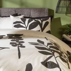 Habitat Cotton Floral Black & White Bedding Set - Double -Habitat shop 9547791 R Z004A
